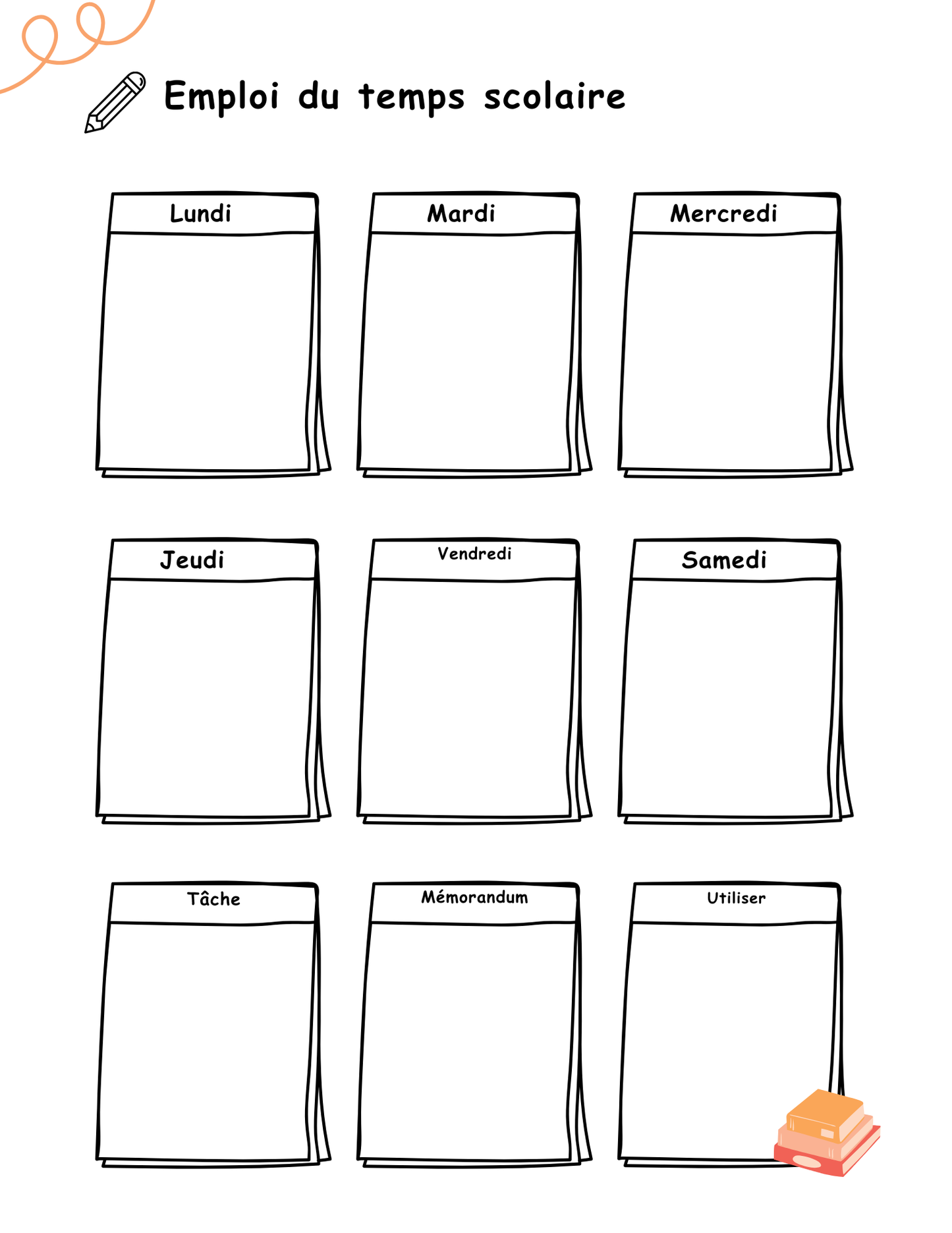 Agenda scolaire pour enfants : Un programme pour une année scolaire sans stress