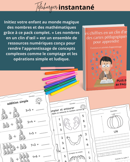 Les chiffres en un clin d'œil : fiches pédagogiques pour l'apprentissage