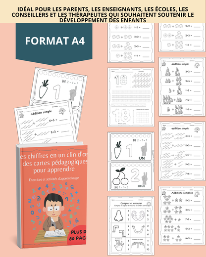 Les chiffres en un clin d'œil : fiches pédagogiques pour l'apprentissage