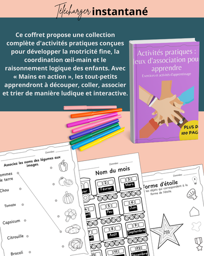 Les mains en action : jeux d'association pour l'apprentissage