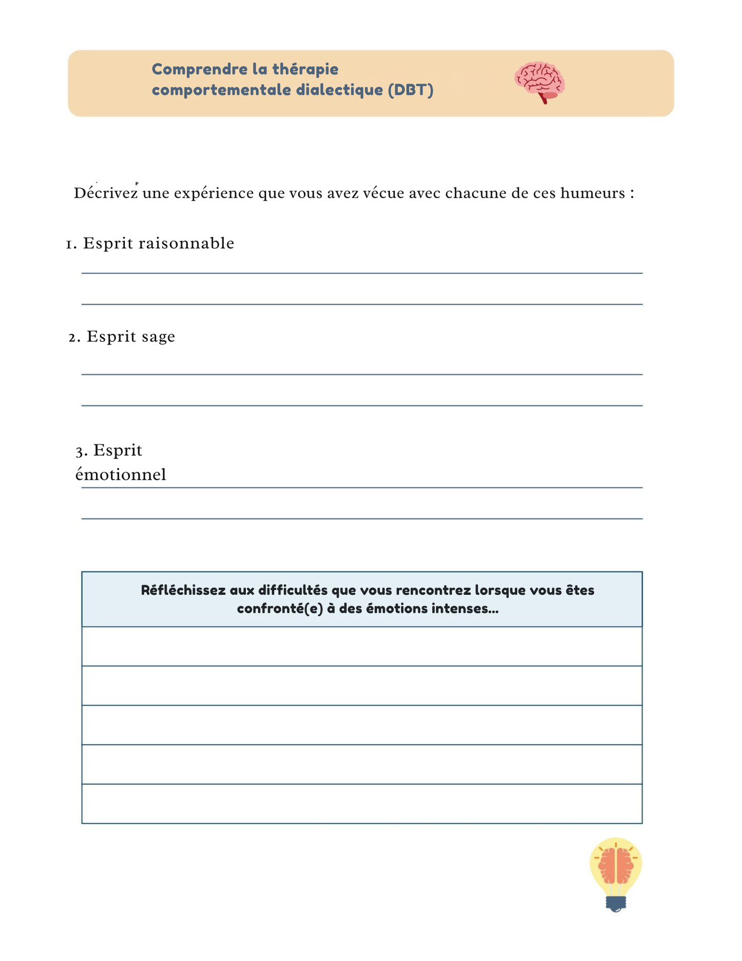 Votre carnet de bien-être émotionnel : des outils pratiques pour un esprit serein.