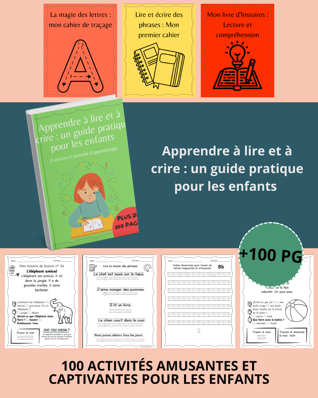 J'apprends à lire et à écrire : guide pratique pour les enfants
