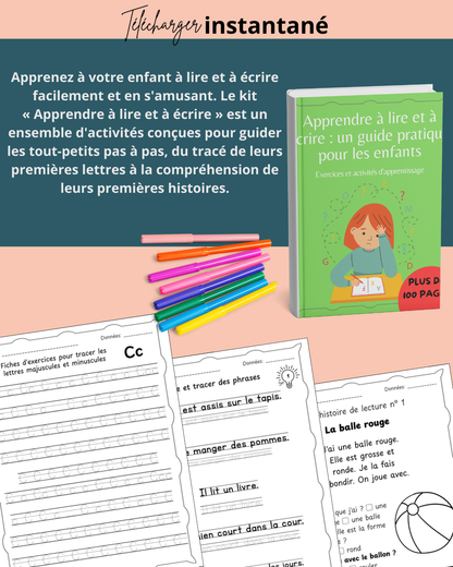J'apprends à lire et à écrire : guide pratique pour les enfants