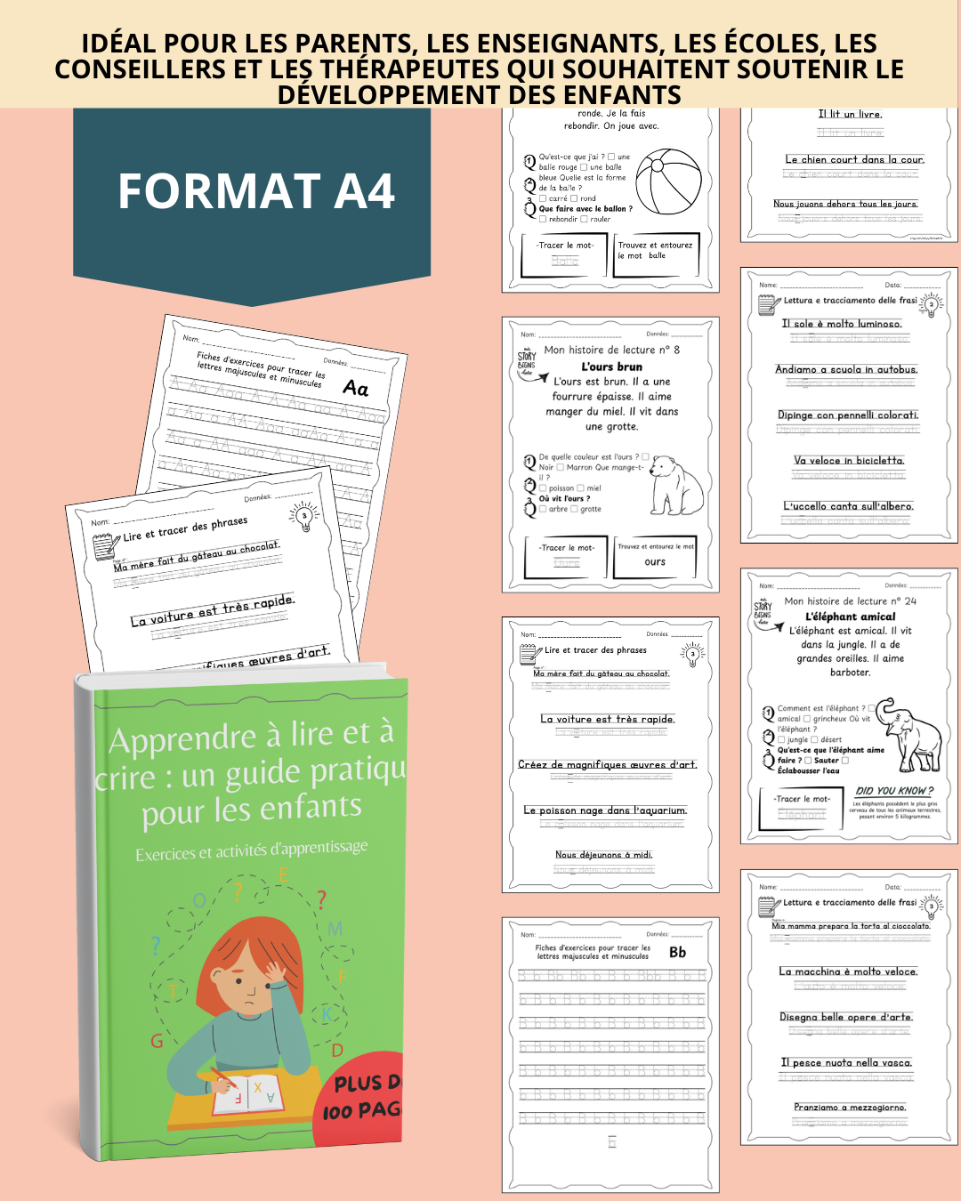 J'apprends à lire et à écrire : guide pratique pour les enfants