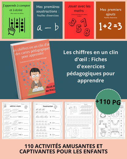 Les chiffres en un clin d'œil : fiches pédagogiques pour l'apprentissage