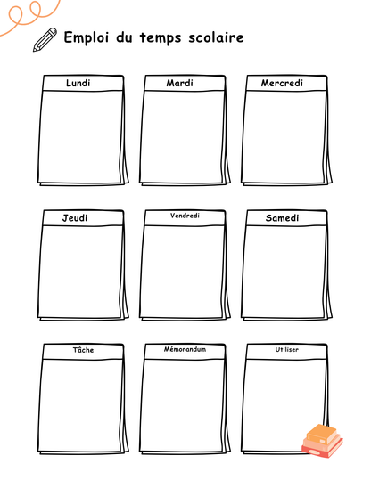 Agenda scolaire pour enfants : Un programme pour une année scolaire sans stress