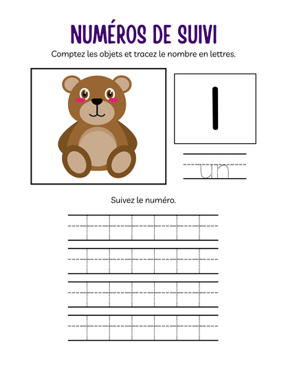 Cahier de chiffres pour la maternelle : une aventure éducative pour apprendre à compter