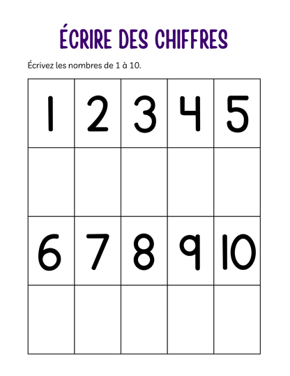 Cahier de chiffres pour la maternelle : une aventure éducative pour apprendre à compter