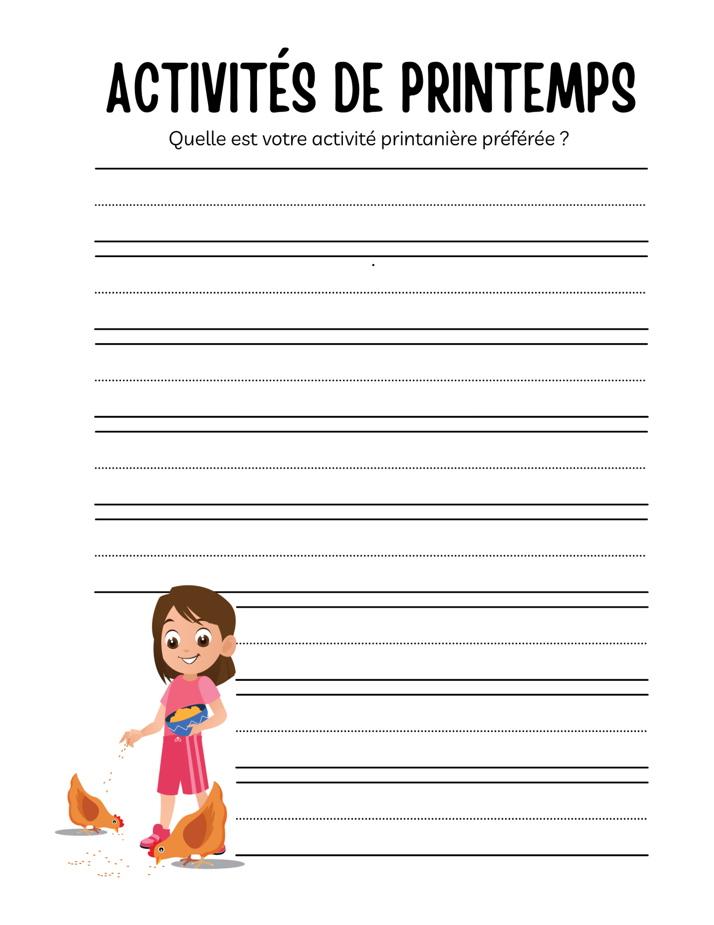 Cahier d'Activités de Printemps : L'Apprentissage Éclot avec la Nature