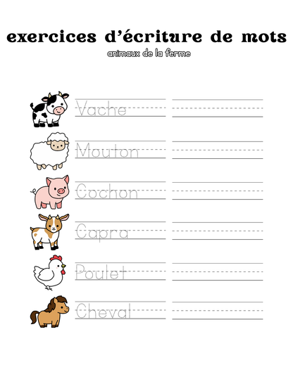 Cahier d'écriture cursive pour enfants : l'art d'écrire avec style