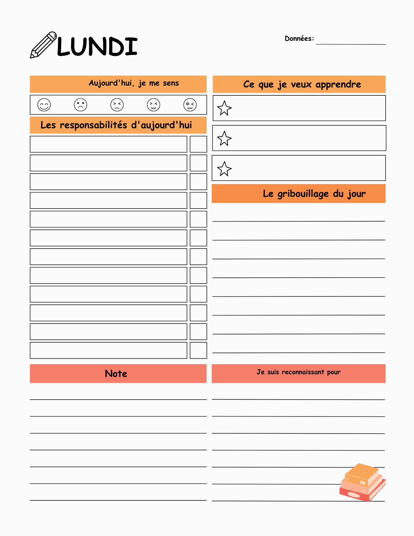 Agenda scolaire pour enfants : Un programme pour une année scolaire sans stress