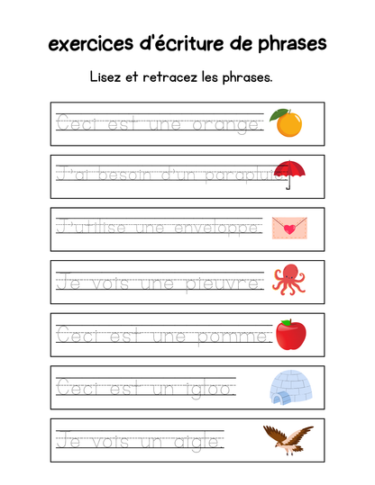 Cahier d'écriture cursive pour enfants : l'art d'écrire avec style